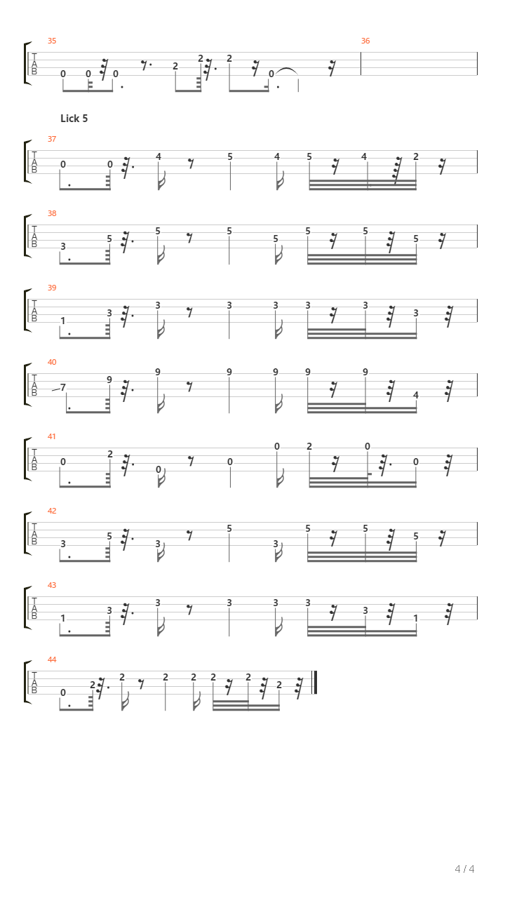 5 Jazz Licks For Bass吉他谱