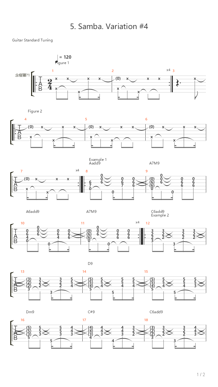 5 Samba Variation 4吉他谱