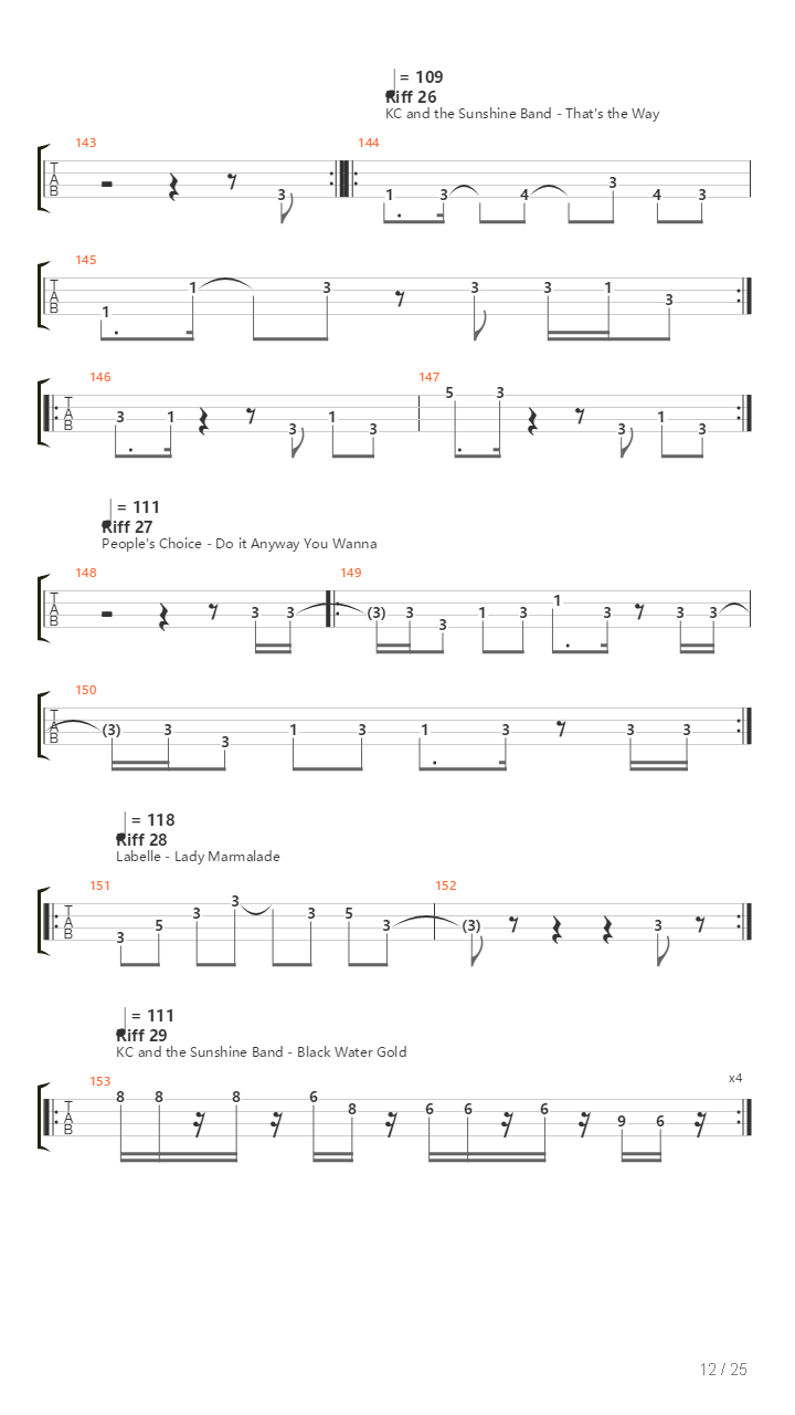 70S Bass Riffs吉他谱