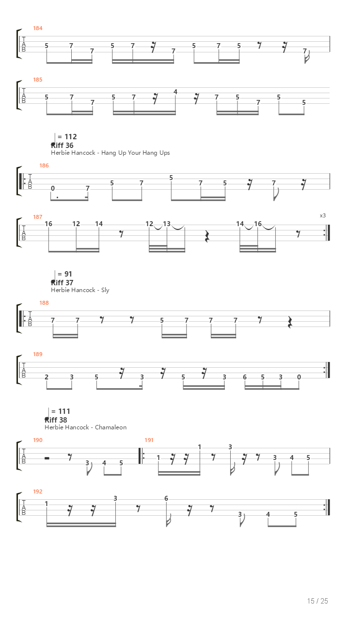 70S Bass Riffs吉他谱