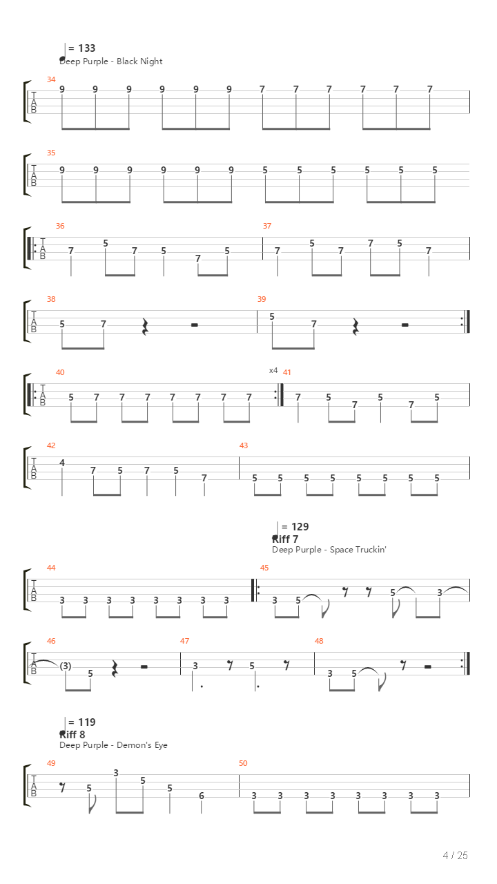 70S Bass Riffs吉他谱