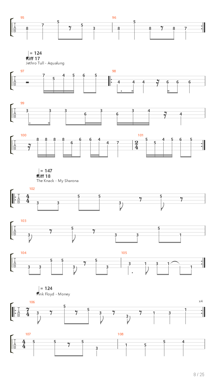 70S Bass Riffs吉他谱