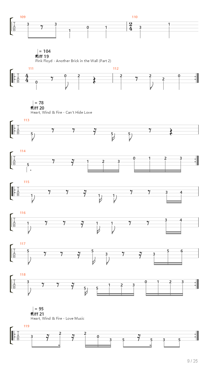 70S Bass Riffs吉他谱