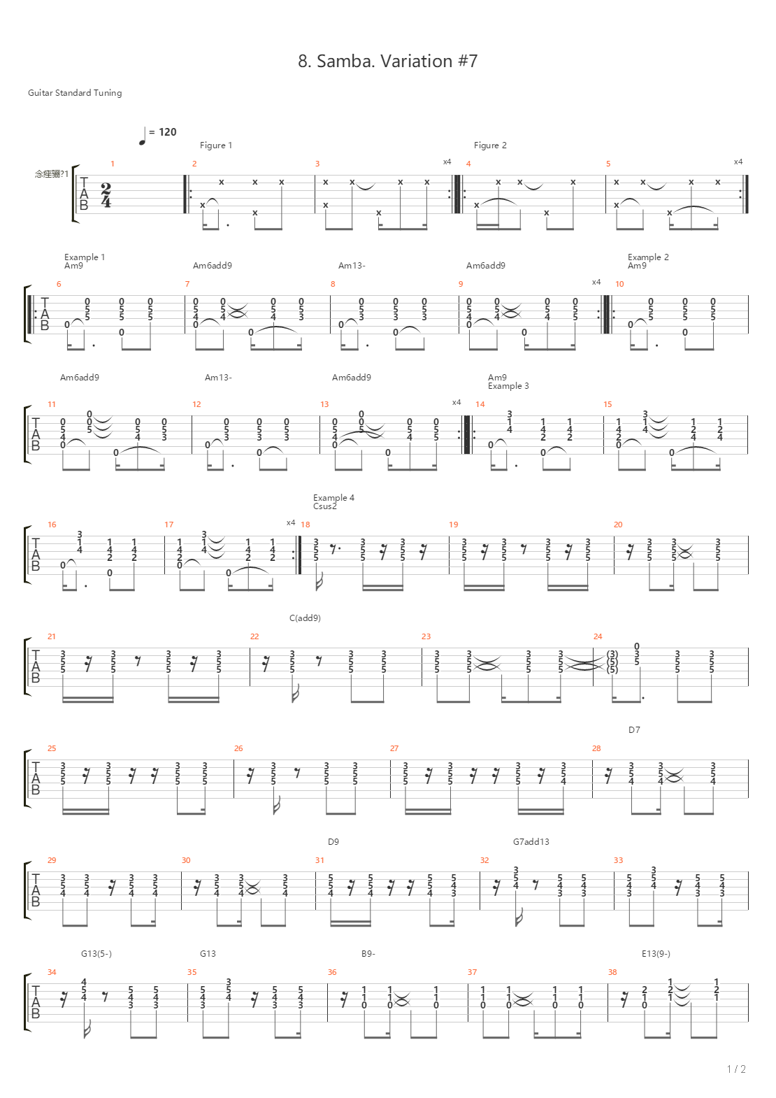 8 Samba Variation 7吉他谱