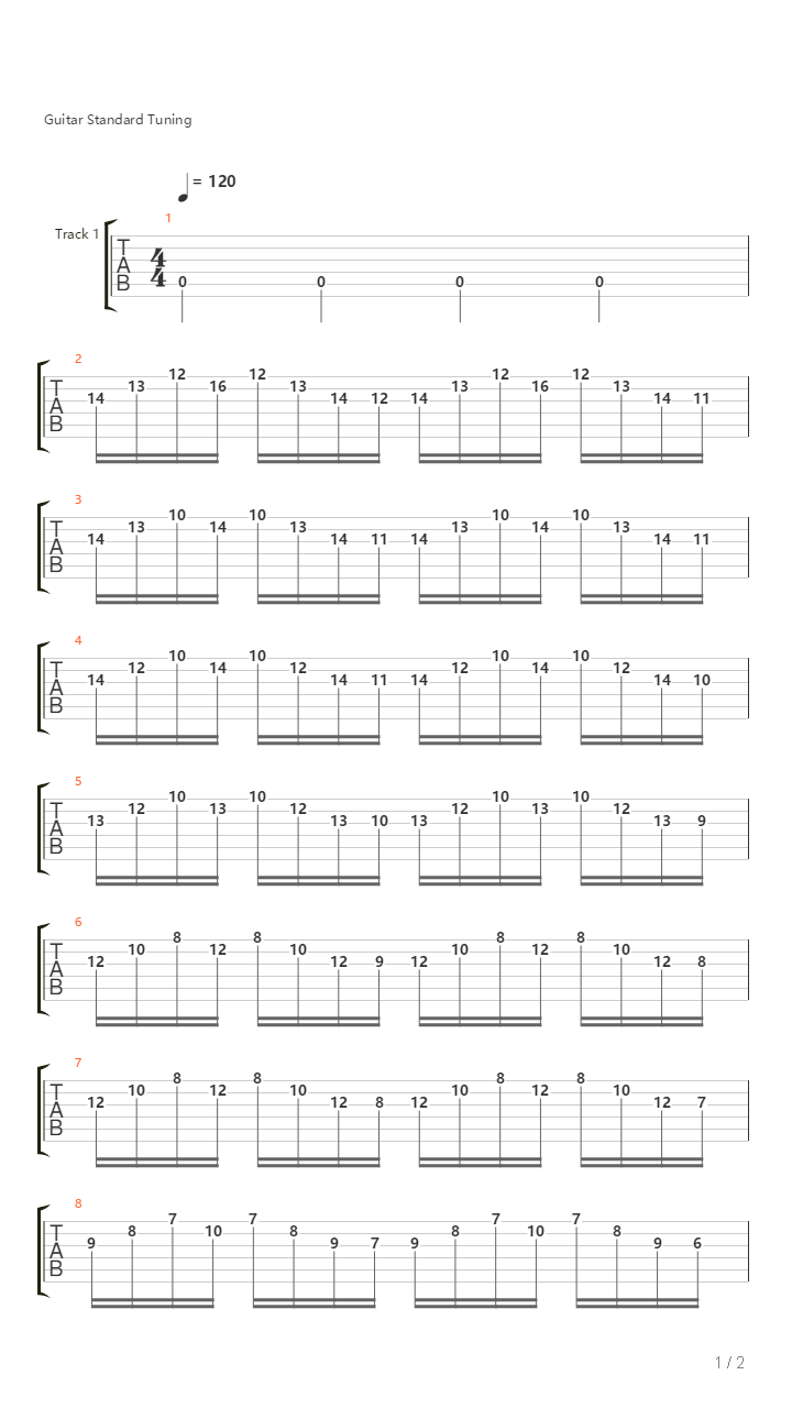 A Horrific Arpeggio Study吉他谱