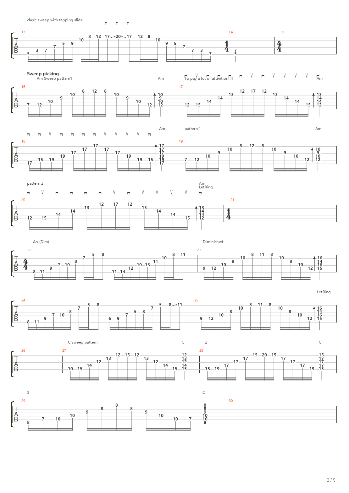 All About Sweep Picking Part 1吉他谱