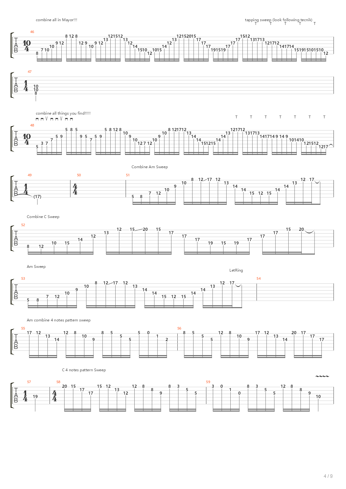 All About Sweep Picking Part 1吉他谱