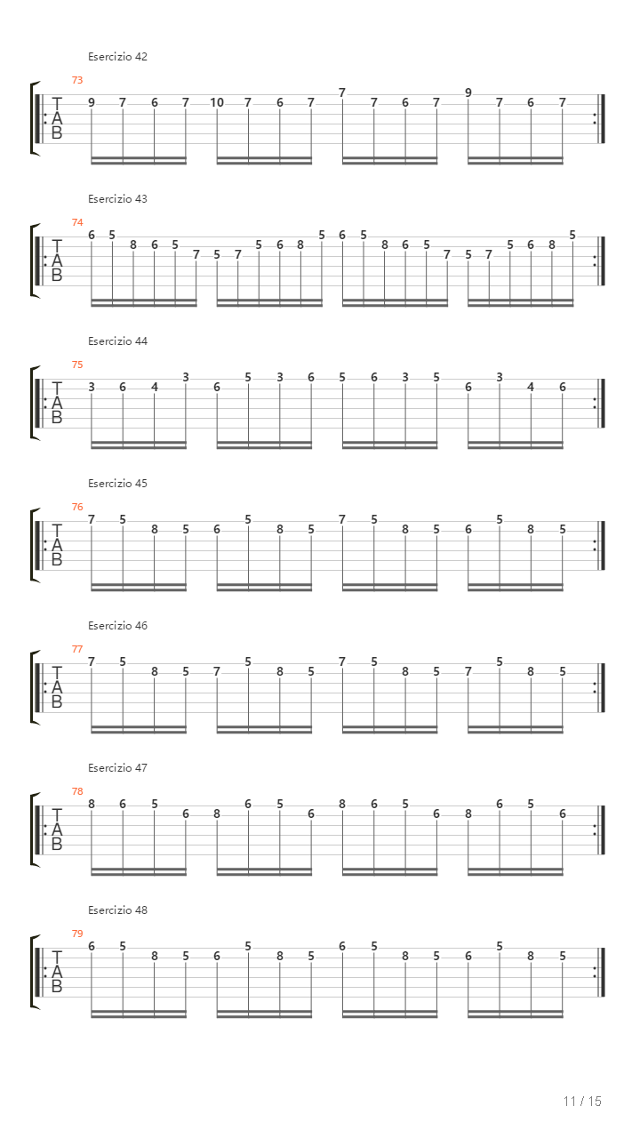 Alternate Picking Exercises吉他谱