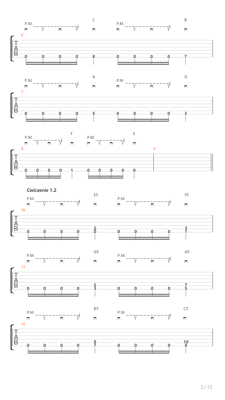 Alternative Picking Palm Muting Powerchords - Thrash Metal In Phrygian Mode吉他谱