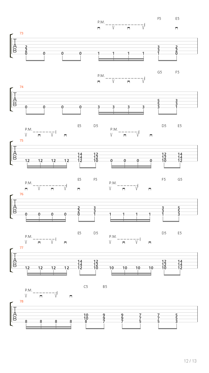 Alternative Picking Palm Muting Powerchords - Thrash Metal In Phrygian Mode吉他谱