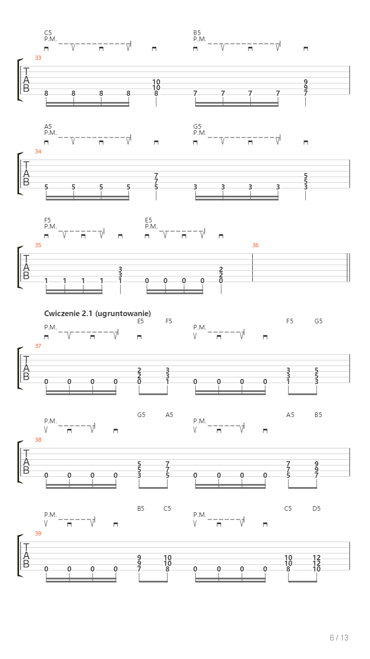 Alternative Picking Palm Muting Powerchords - Thrash Metal In Phrygian Mode吉他谱
