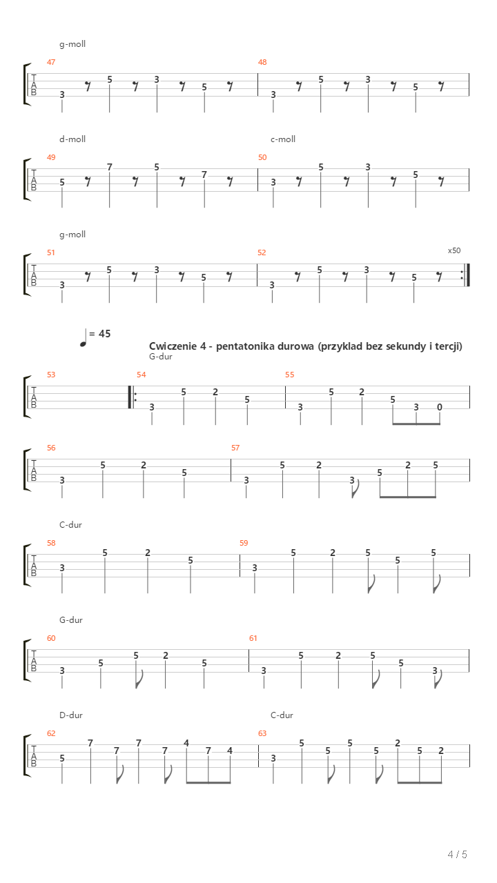 Basic 12 Bar Blues Walking Made On Major And Minor Pentatonic吉他谱