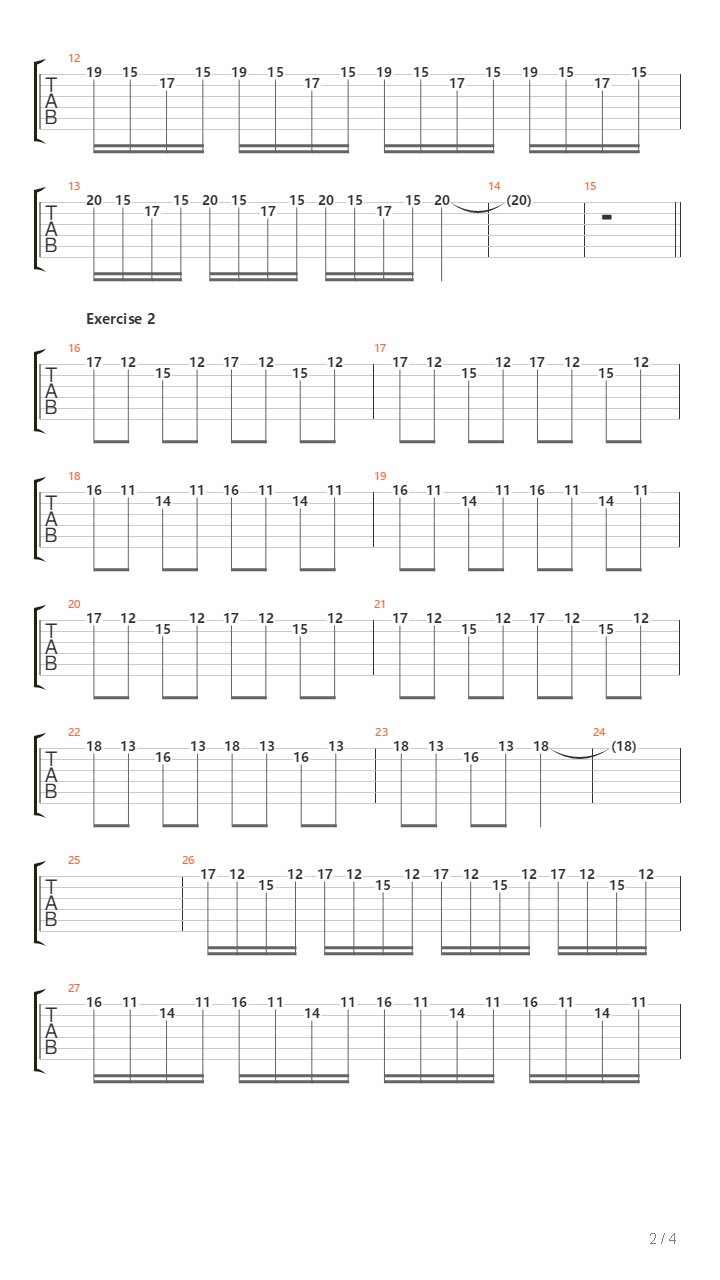 Basic 2-Strings Sweep Lesson吉他谱