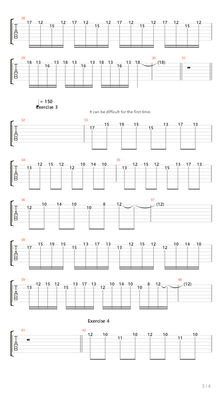 Basic 2-Strings Sweep Lesson吉他谱