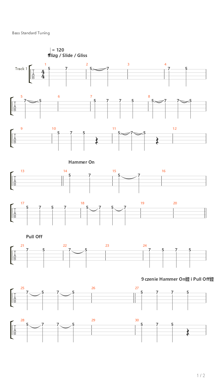 Basic Articulation Techniques吉他谱