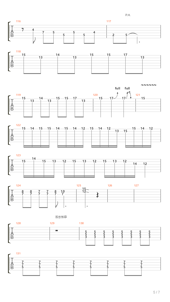 Bass吉他谱