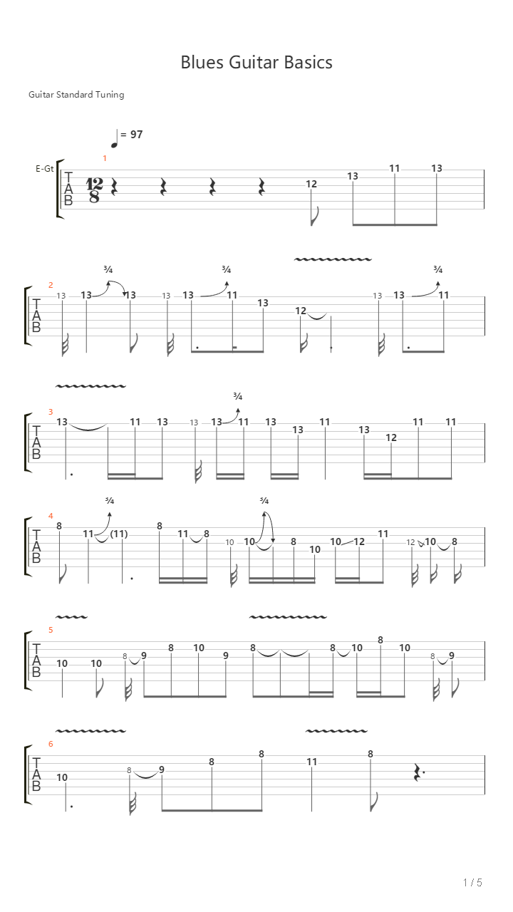 Blues Guitar Basics - Example 53 Cd 63吉他谱