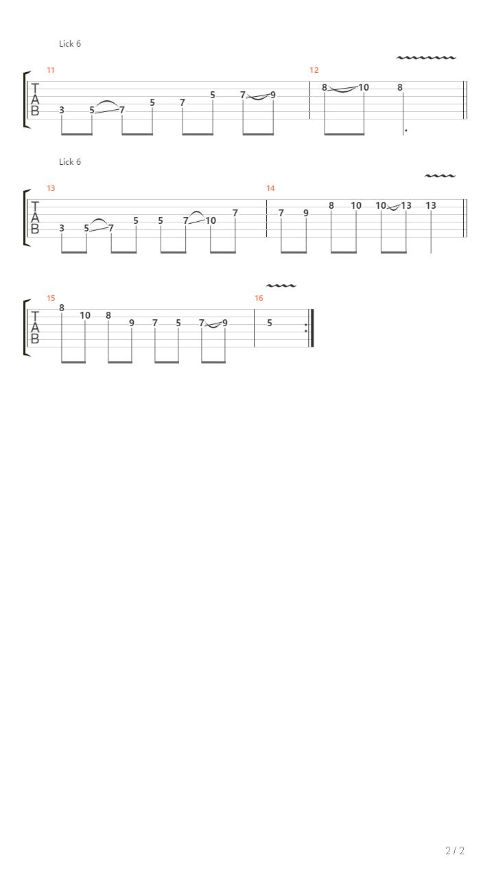 C Major Licks吉他谱