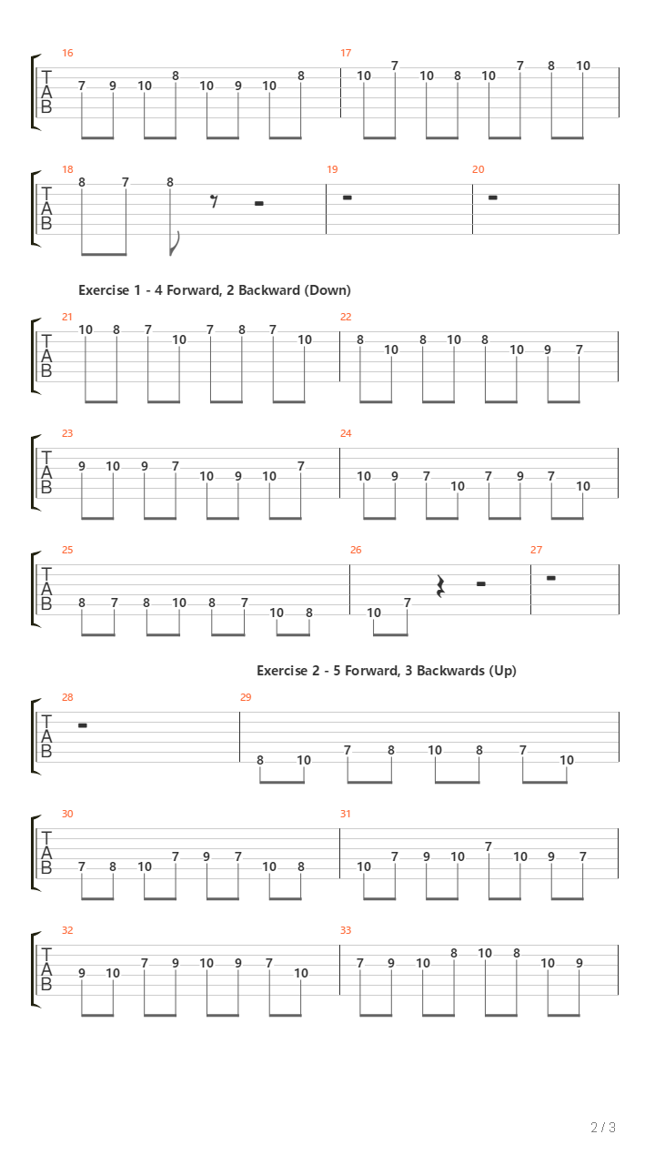 C Major Scale Exercises吉他谱