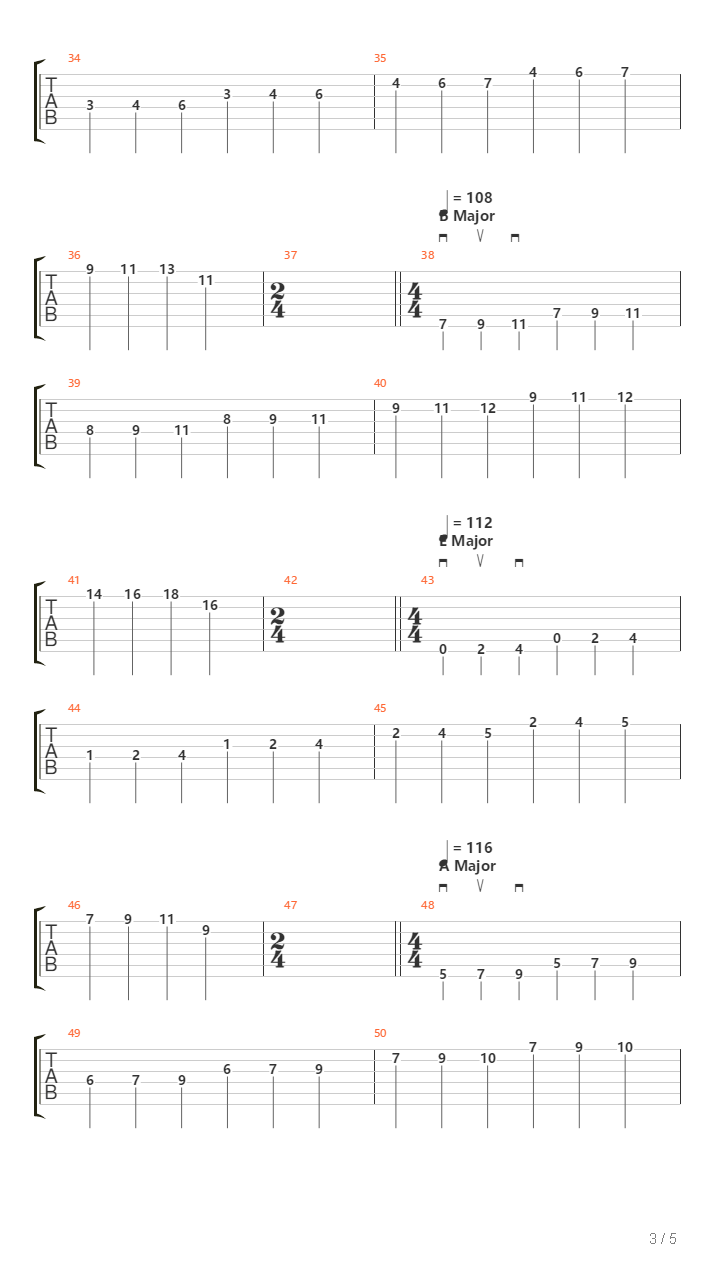 Diatonic Major Scales And Chords In 12 Keys吉他谱