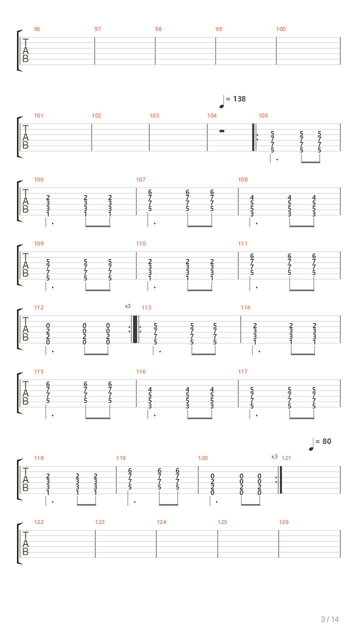 Different Solos吉他谱