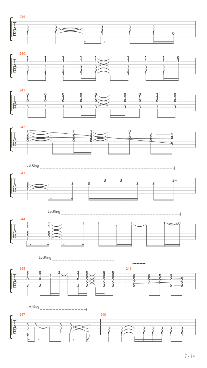 Different Solos吉他谱