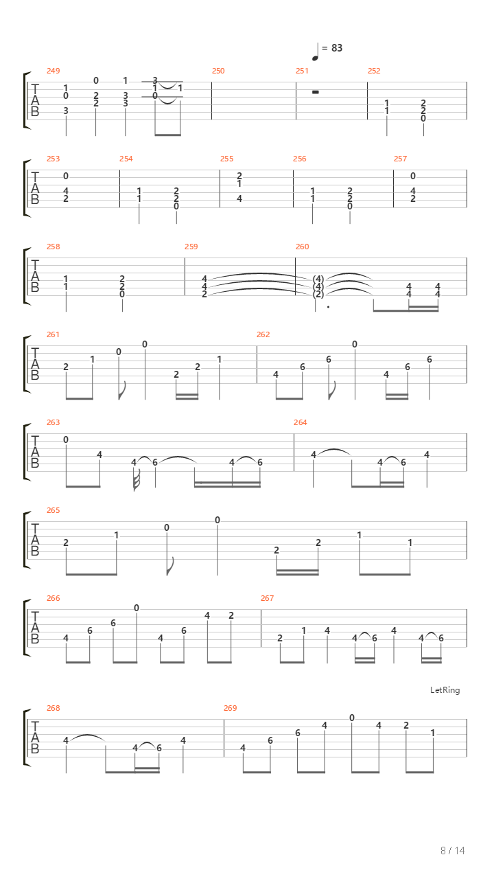 Different Solos吉他谱