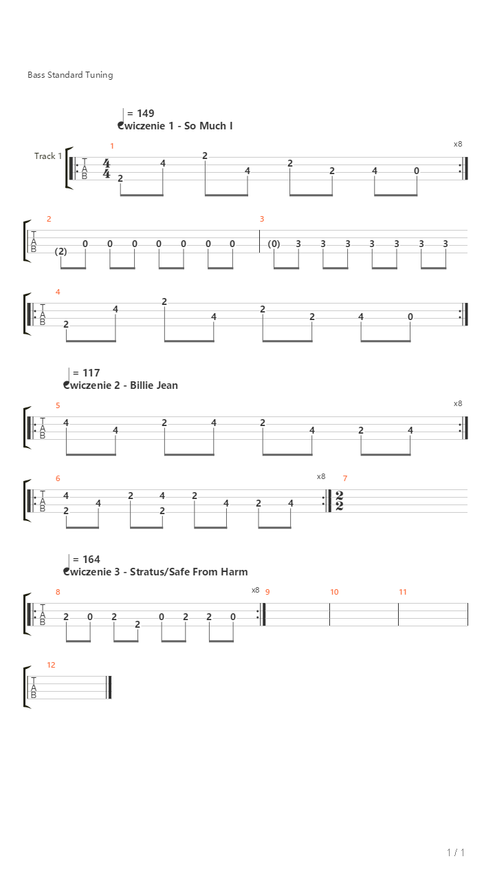 Eighth Note Basslines吉他谱