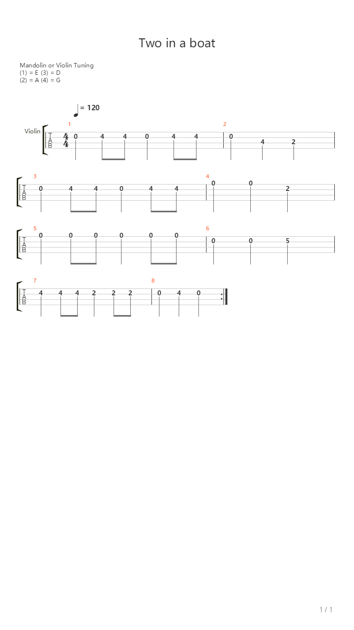 Fiddle Time Joggers - Two In A Boat吉他谱