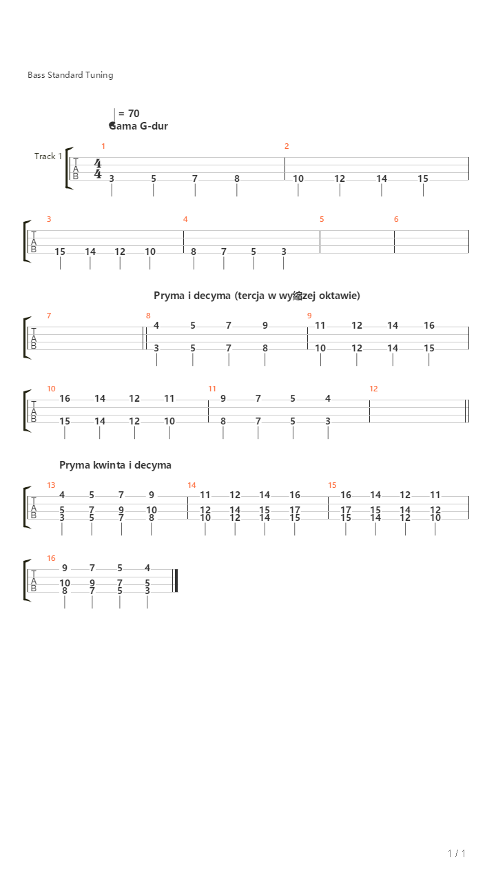 G Major Chord Progression Basic Practice吉他谱