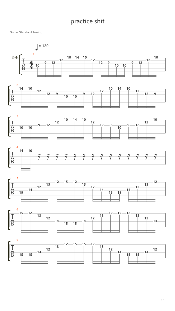 Hammer On Arpeggios吉他谱