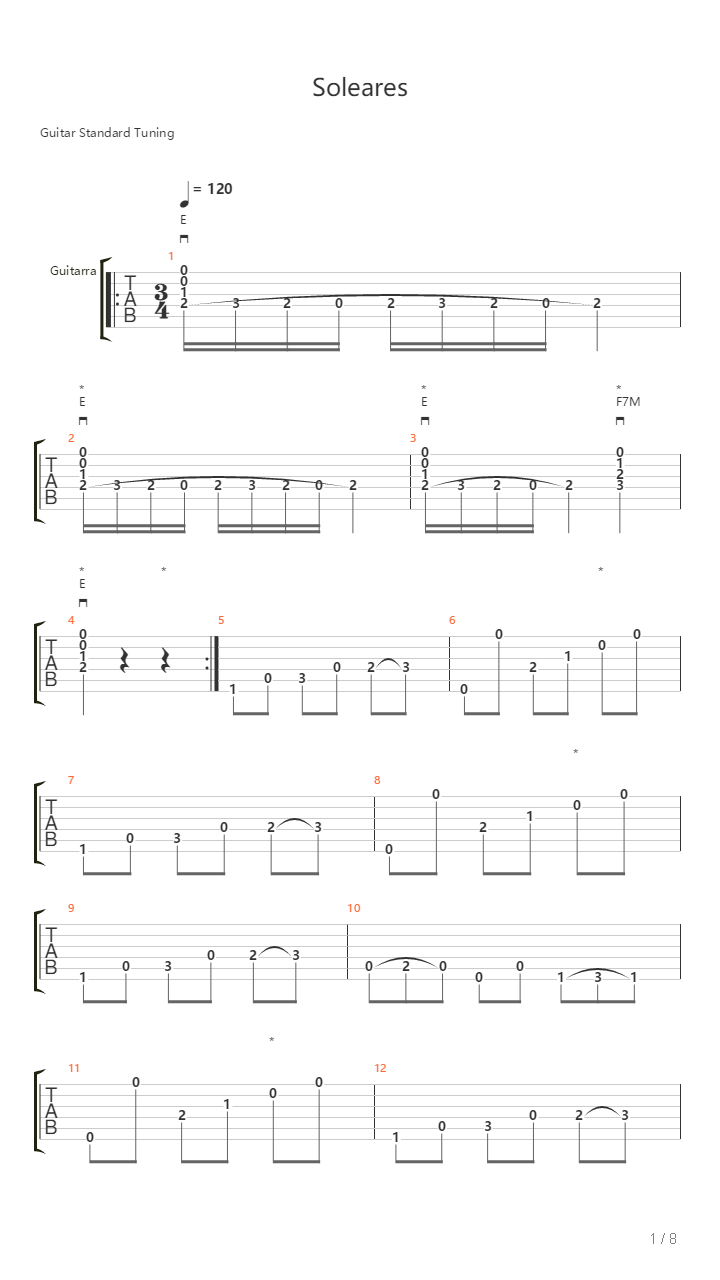 Luigi Marraccini - Soleares吉他谱