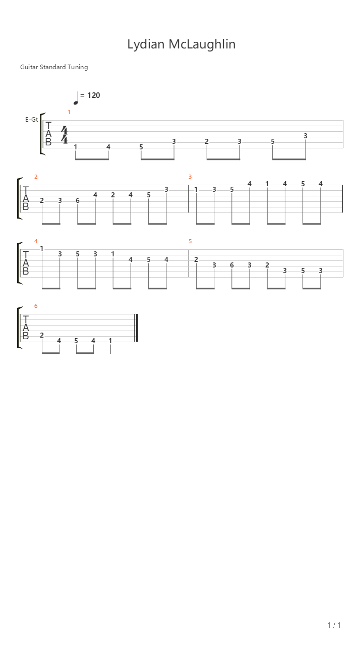 Mclaughlin Harmonic 4吉他谱