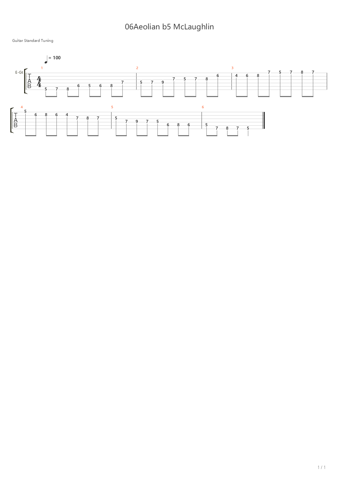 Mclaughlin Melodic 6吉他谱