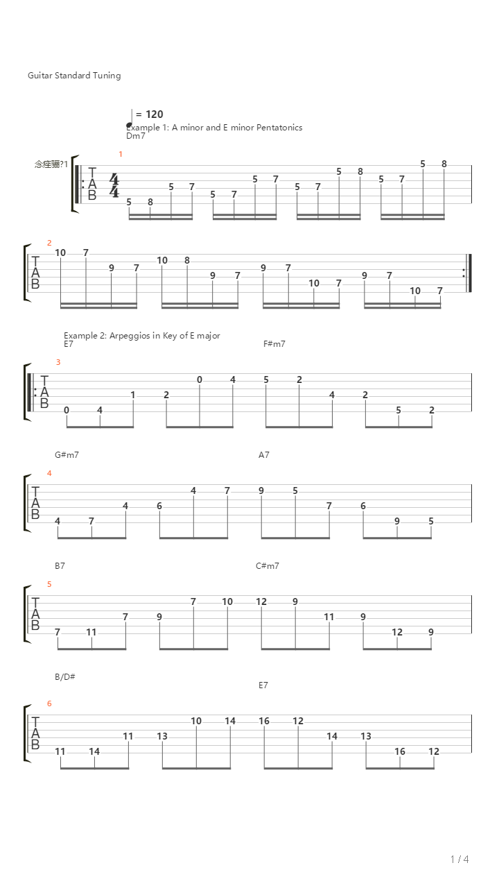 Chop Builder Round 7 String Skipping吉他谱