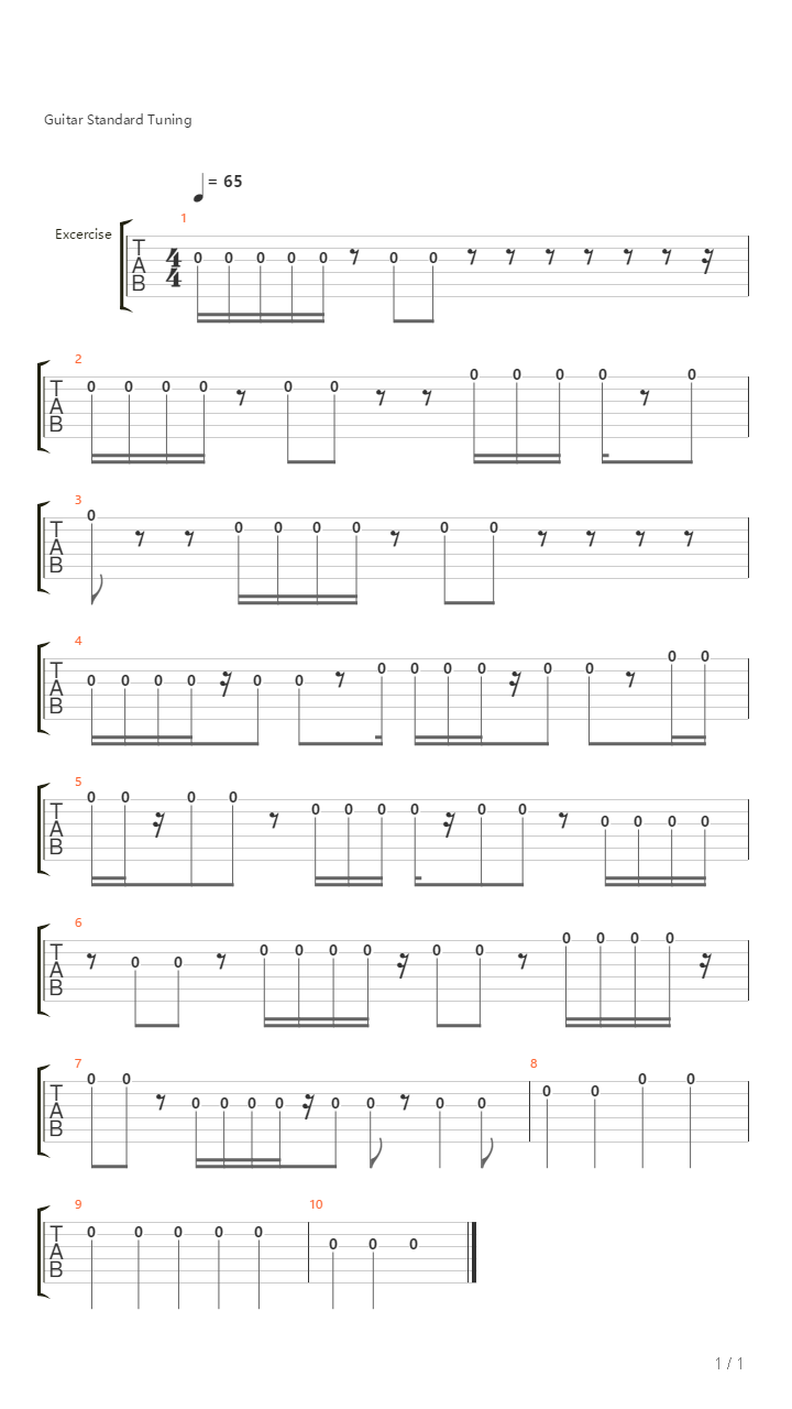 Shinichi Suzuki Guitar Method Book 1 - Exercise Of Changing Strings 12 3 And 4吉他谱