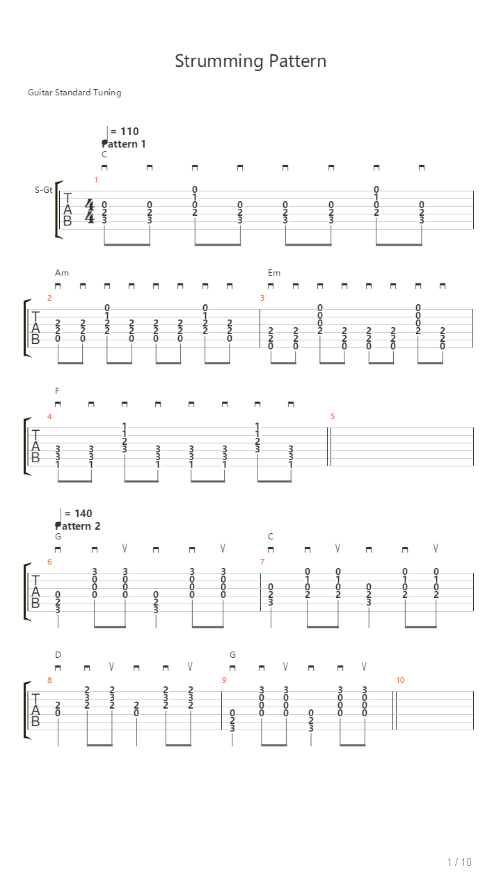 Strumming Pattern吉他谱