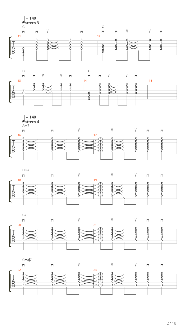 Strumming Pattern吉他谱