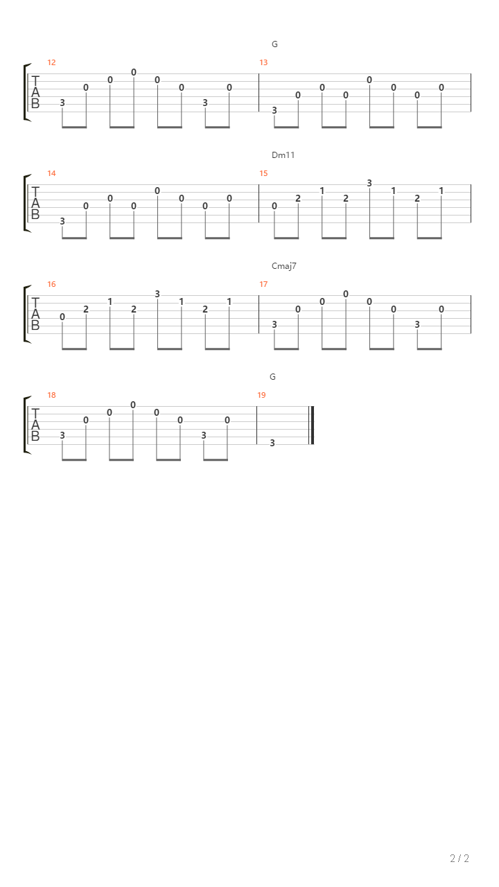 Study On Coldplay Harmony吉他谱