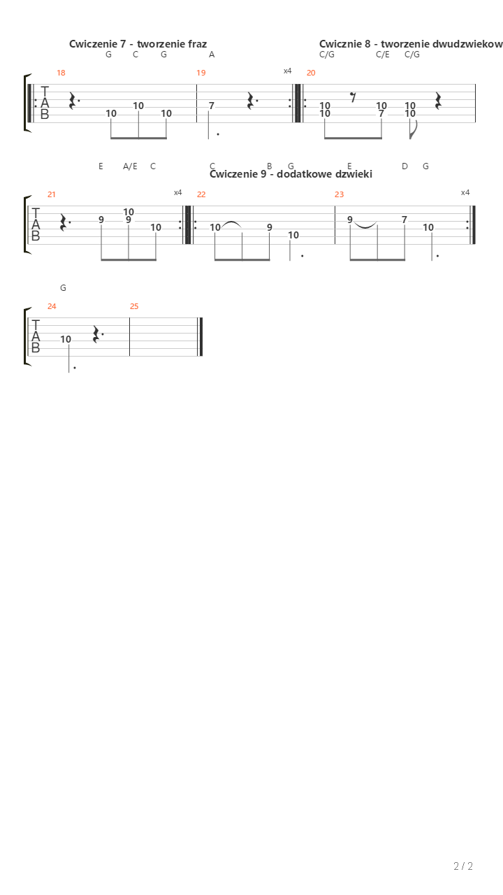 Triad Improvisation - Basics In C Major吉他谱