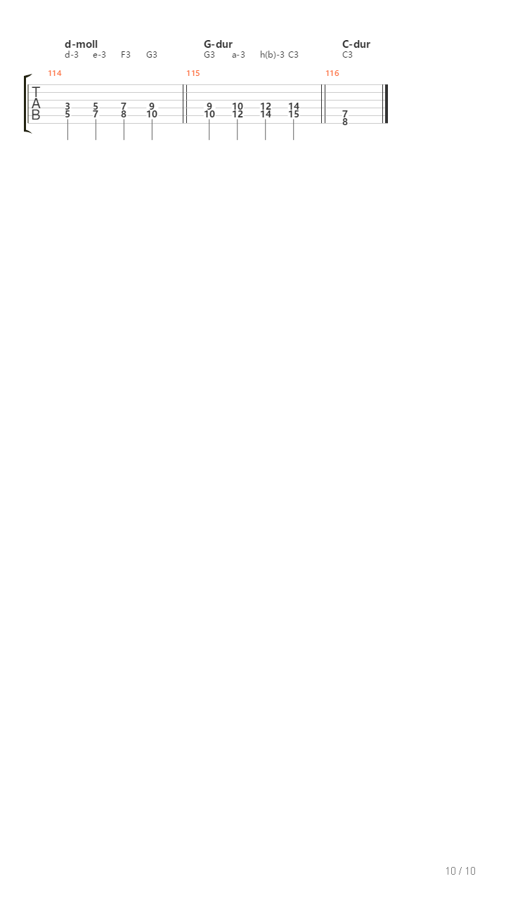 Triads In Use - Examples In C Major吉他谱