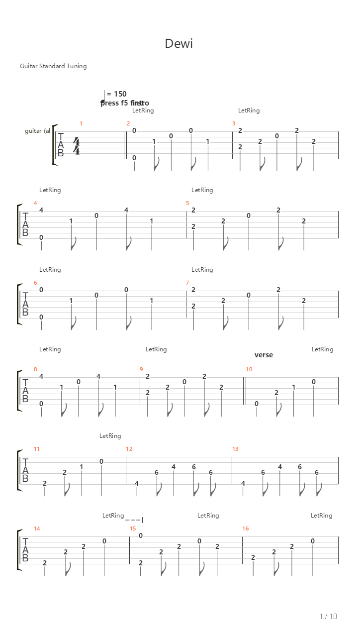 Dewi吉他谱