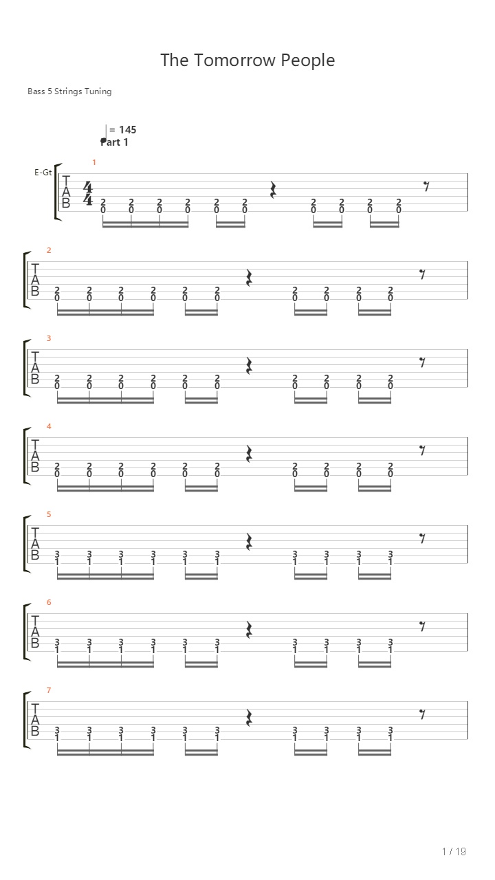 The Tomorrow People吉他谱