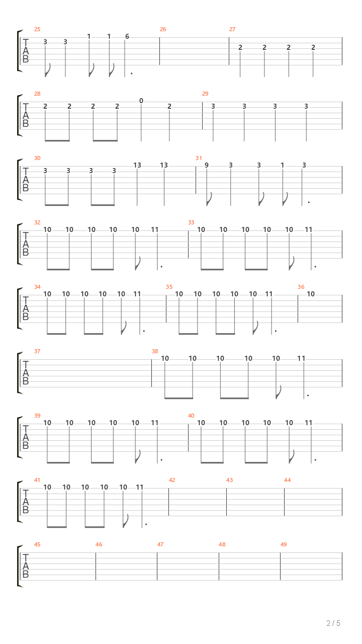 Run Away From La Oroya吉他谱