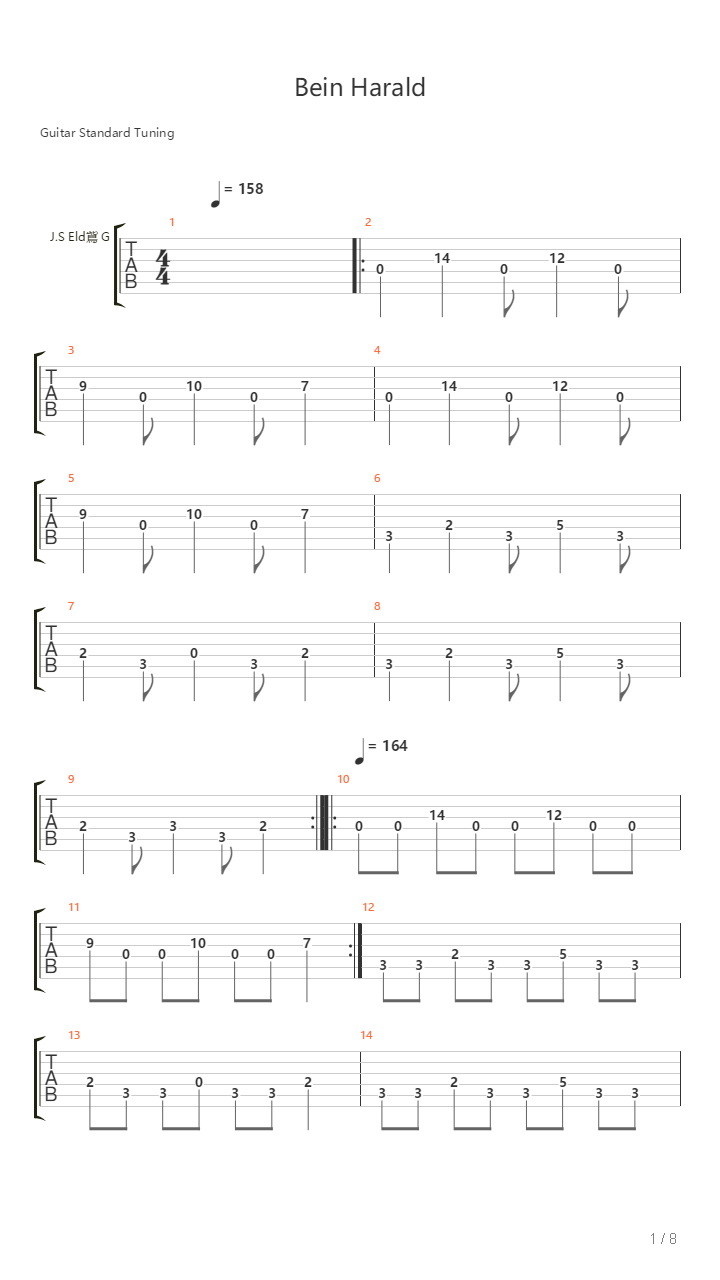 Bein Harald吉他谱