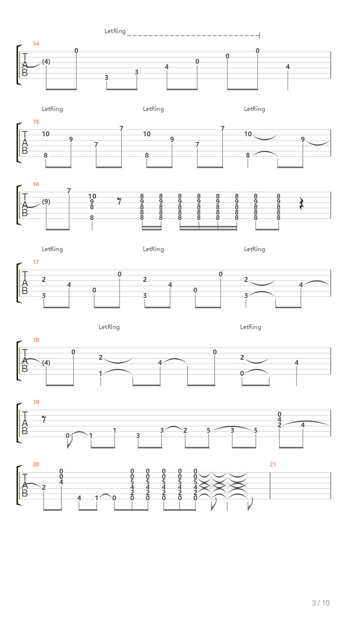 Siguiriyas In Drop B吉他谱