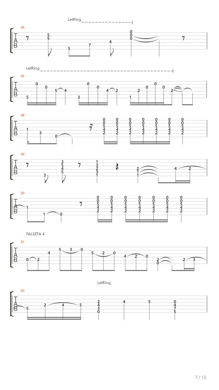 Siguiriyas In Drop B吉他谱