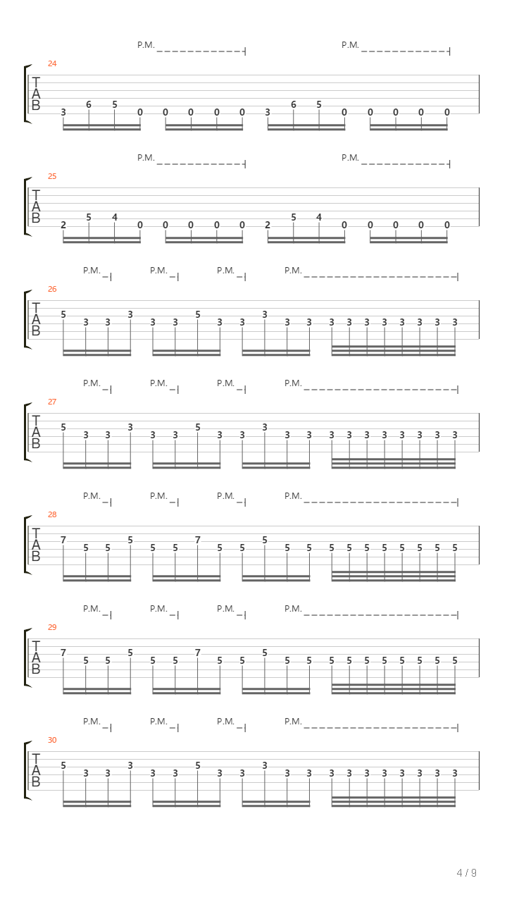 Burn吉他谱