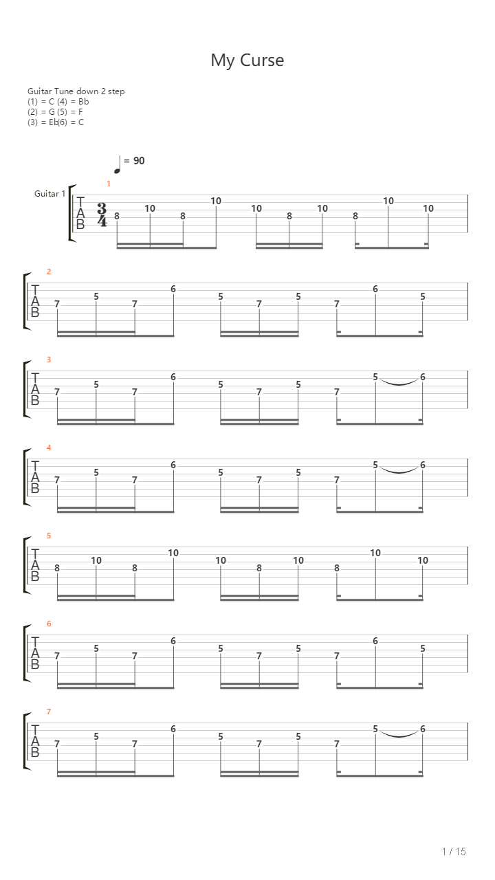 My Curse2吉他谱