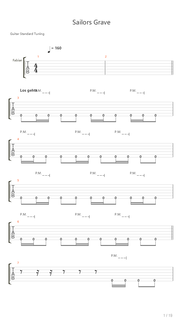 Sailors Grave吉他谱